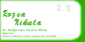 rozsa nikula business card